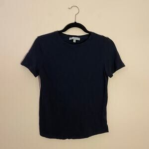 Antonio Melani Navy Blue Short Sleeve 100% Cotton Tee Basic Women's size Small